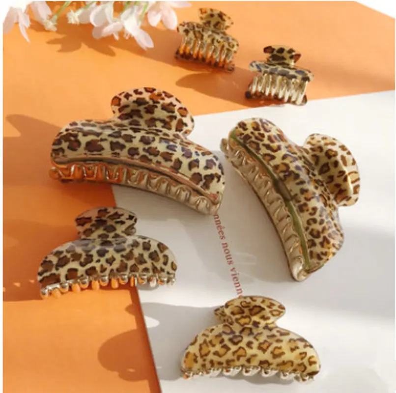 

Women Lady Girls Leopard Hair Clip Claw Hair Accessory Headwear 2 Sizes