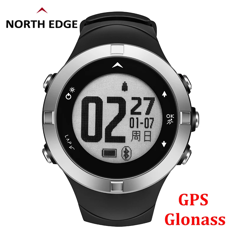 

north Edge GPS Sports Smartwatch Men Heart Rate Bluetooth Pedometer Jogging Triathlon Hiking Waterproof 50M Swimming Watches