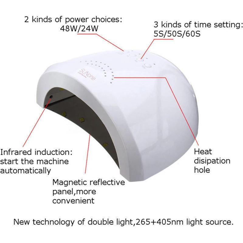 Высокое качество Sunone 48w Светодиодная УФ-лампа для ногтей с датчиком