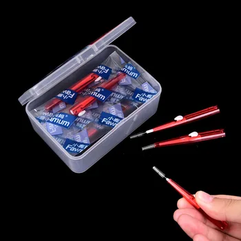 

10pcs/lot 0.7 0.8 1.0 1.2mm Adults Massage Gums Toothpick Orthodontic Care Push-pull Interdental Brush Dental Cleaning Brushes