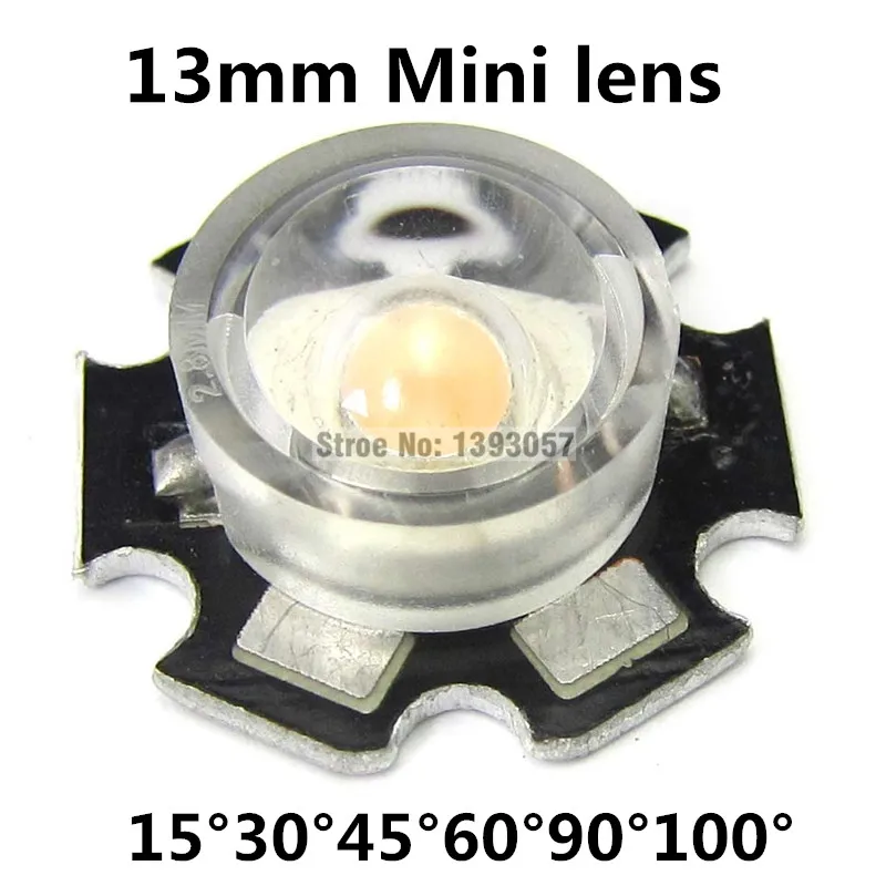 200ks / šarže 13mm mini LED čočka 15 30 45 60 90 100Degree - Měřicí přístroje - Fotografie 2