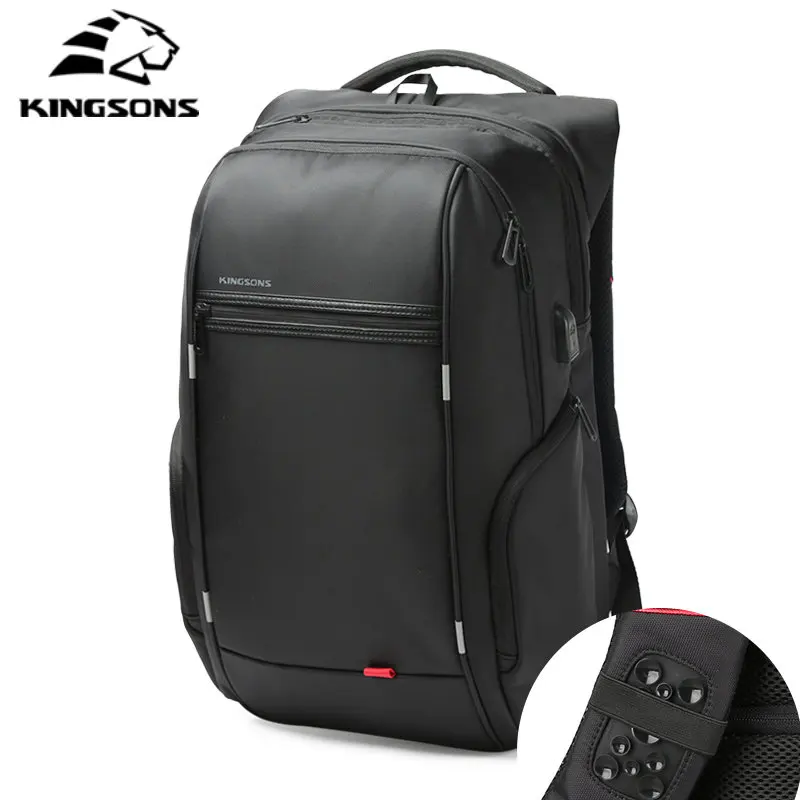 

Kingsons USB Charge Anti Theft Laptop Backpack Men Multifunction Waterproof 13/15/17 inches Backpack For Teens Male Travel bag