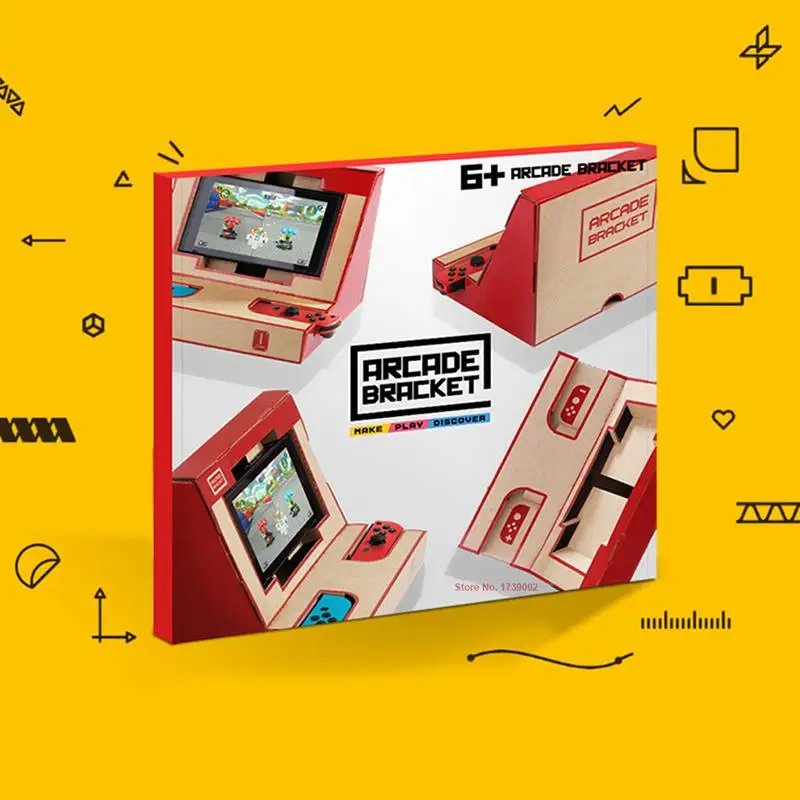 

DIY cardboard paper creations game holder foldable stand bracket kit toys game guitar for Nintend Switch game Console kids gift
