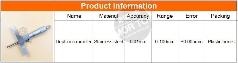 Микрометр-глубиномер 0 - 100 мм /. 01 мм микрометр глубины вместе с 4 стержня из нержавеюшей стали измерительные приборы измерительный