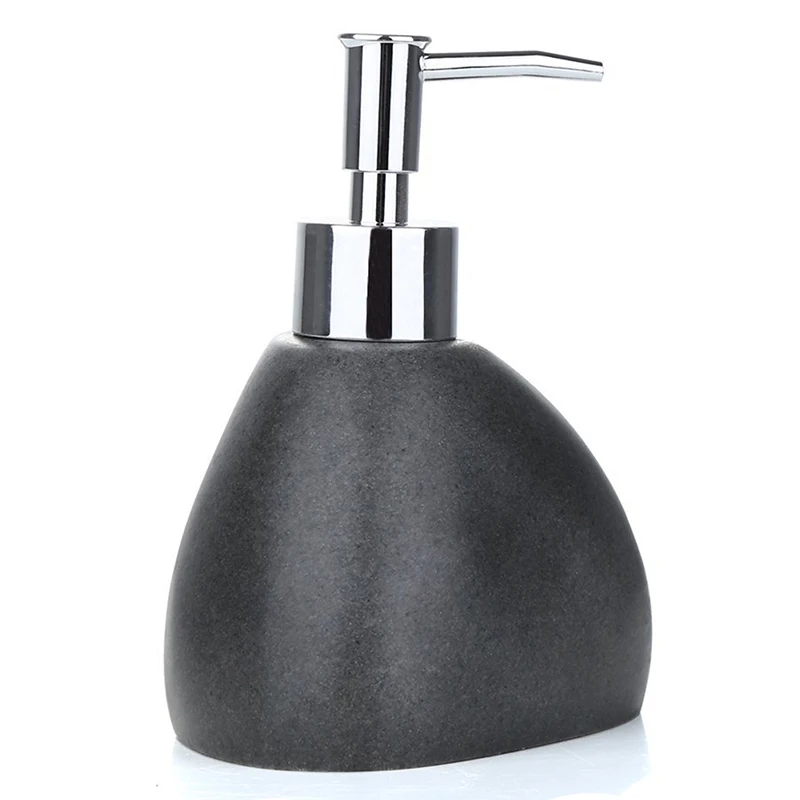 Bathroom Accessories Set Resin Bathroom Bath 5PC Set Gravel black sand resin bathroom soap dispenser hole tooth brush holder Bathroom Accessories Set Resin Bathroom Bath 5PC Set Gravel black sand resin bathroom soap dispenser hole tooth brush holder