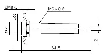 6 мм металл светодиодный индикатор (Новый) (pm06f-d/Y/12 v/s)