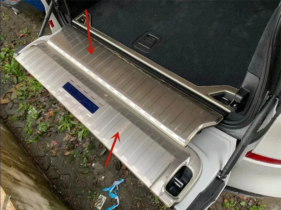 

JINGHANG Car Rear Trunk Door Sill Scuff Plate Entry Guards Cargo Step For BMW X5 G05 2019 2020