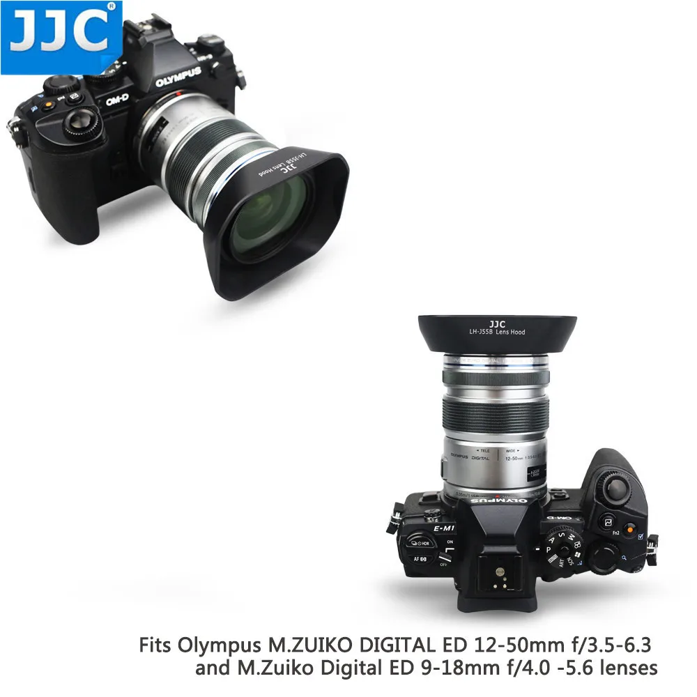 JJC квадратная бленда для Olympus M. ZUIKO DIGITAL ED 12-50 мм 1:3. 5-6,3 EZ Замена Olympus LH-55B черный