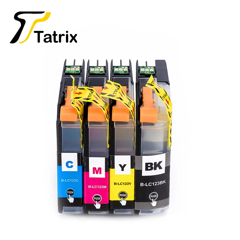 Tatrix 12 шт. LC123 LC121 Совместимый картридж для брата DCP-J552DW J752DW J132W J152W J172W MFC-J470DW J650DW J870DW J245