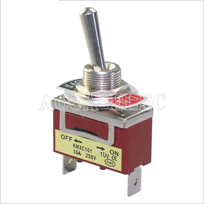 20 шт. KN3C 101P 15A 250VAC SPST 2PIN Мгновенный Переключатель типа 12 мм с функцией