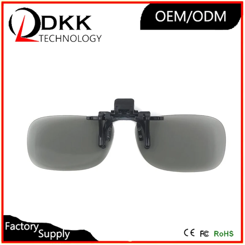 Круглые поляризованные 3D очки с клипсой для близорукости 3d объемным эффектом