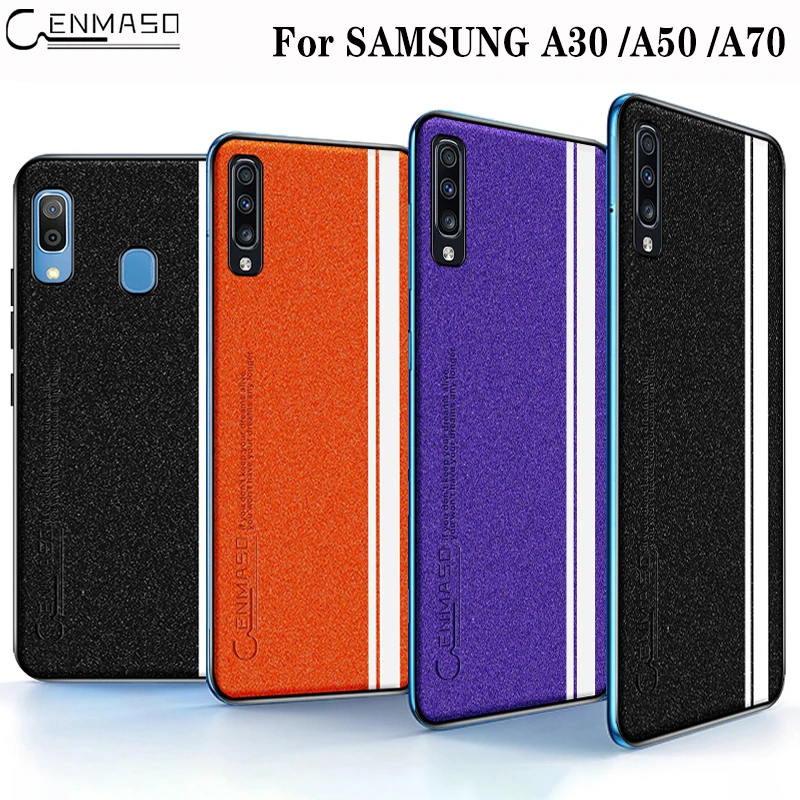 For Samsung A50 Case Sparkle Leather Silicone Soft Edge Protect Back Cover for Samsung Galaxy A30 A50 A70 Case Shockproof Cover