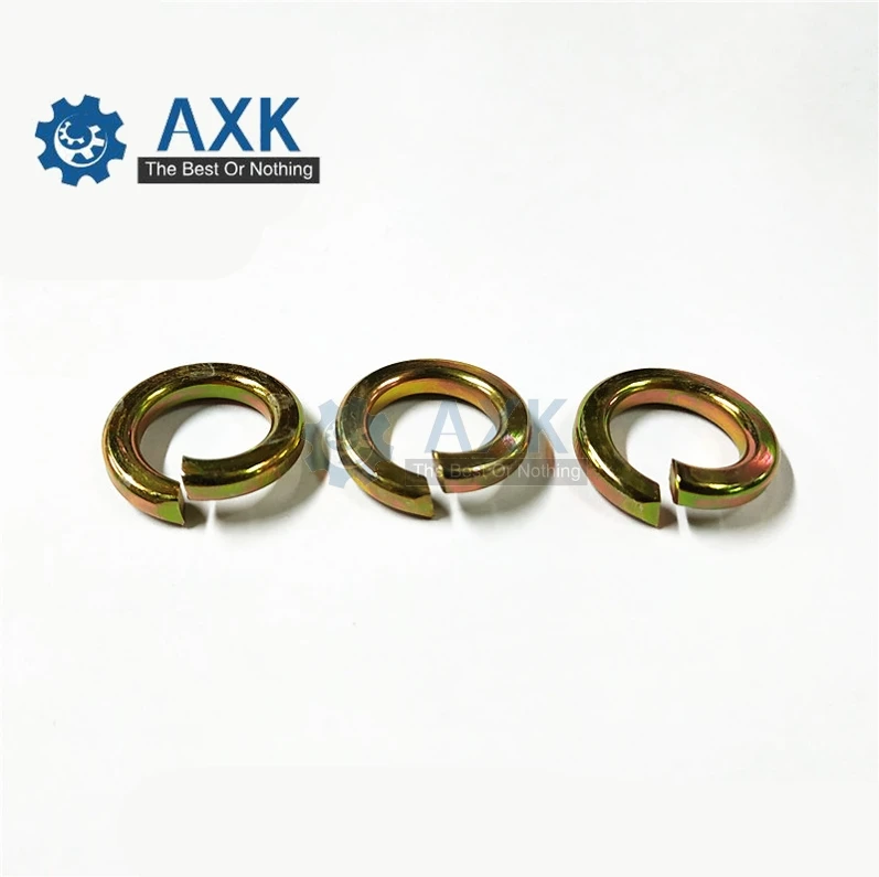

100pcs M2 M2.5 M3 M4 M5 M6 M8 M10 M12 Color Zinc Plate Finsh Lock Gasket Ring Lock Split Washer