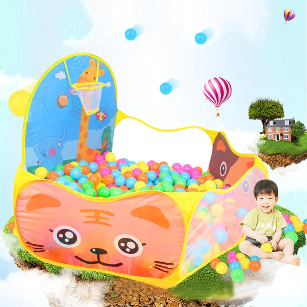 price cut Foldable Cartoon Outdoor Indoor Sports Playground Ocean Ball Pit Pool Tent Ball Basket Kids Play Ga