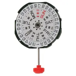 Металлические круглые кварцевые часы с двойным роликовым календарем батарея в комплекте для Miyota 2035 Инструменты для ремонта