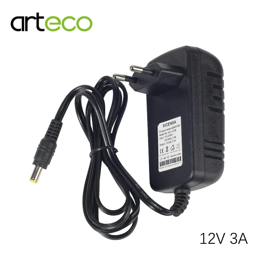 DC12V 3A power adapter for LED Strip Light Bar Light LCD CCTV US/EU