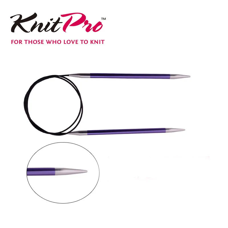 1 штука Knitpro Zing 80 см фиксированная круглая вязальная игла красочные Алюминиевые DIY