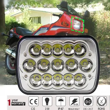 

1pcs 7x6" LED Headlight Sealed Headlamp For Kawasaki Katana GPZ 750 900 ZRX 1100