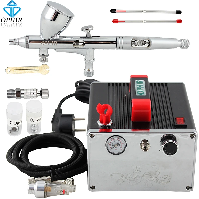 Airbrush Kit With Compressor - 40 PSI Dual-Action Airbrush Gun Set With