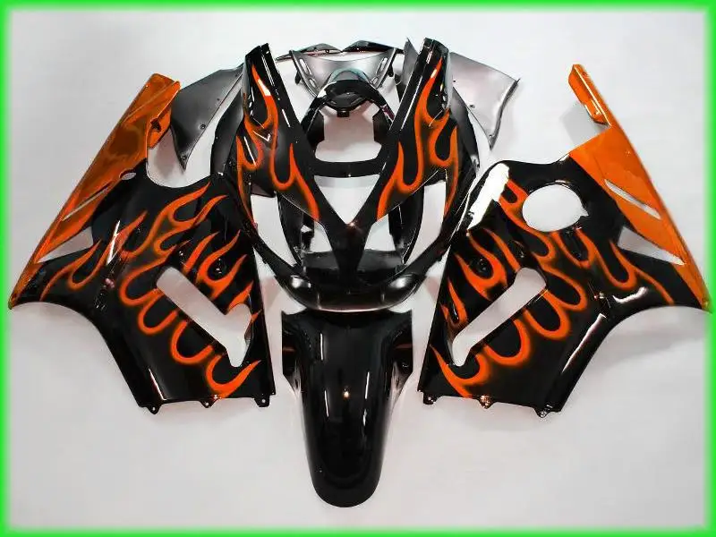 

Injection mold fairing kit for Kawasaki ZX12R 02 03 04 red flames black fairings ZX12R 2002 2003 2004 (+ tank cover) TY04