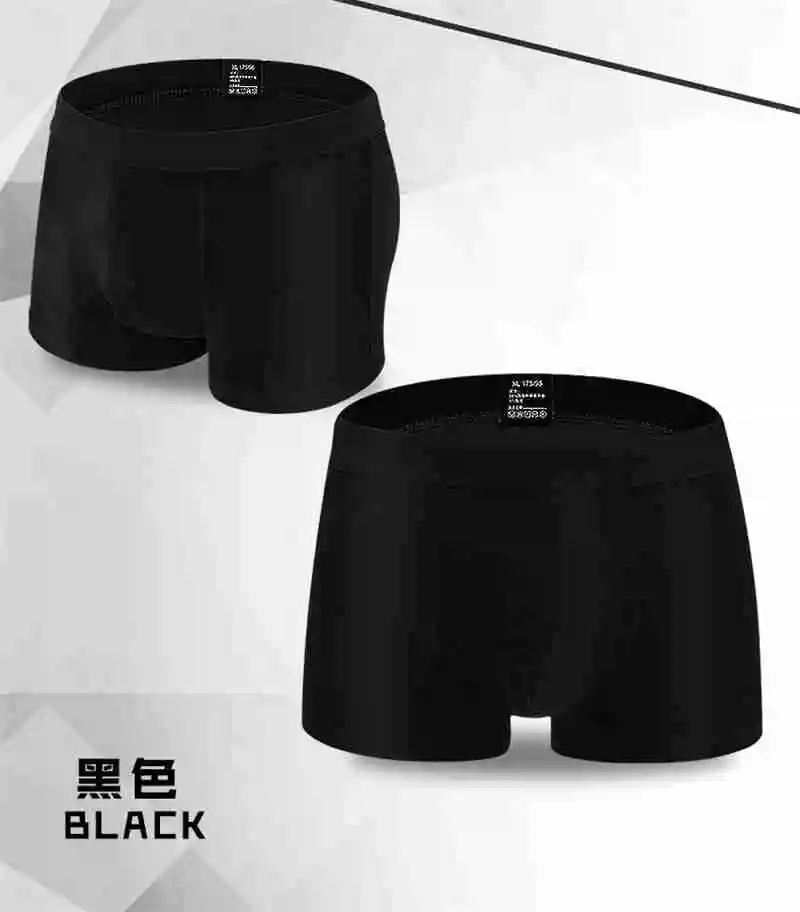Men's Underwear Men Cotton Boxers Shorts Solid Color Sexy Male Soft Breathable Middle-waisted Panties Underpants  4pcslot  L-4XL (24)