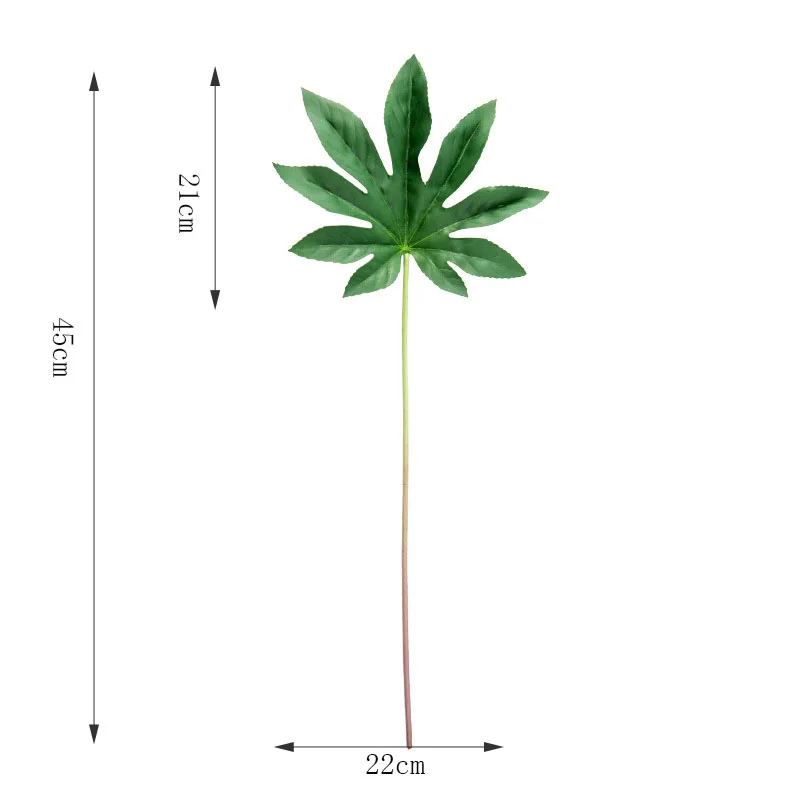 Искусственные растения монстера пластиковые тропические листья пальмы украшения дома сада Аксессуары фотографии декоративные листья - Цвет: Jin Pan Ye