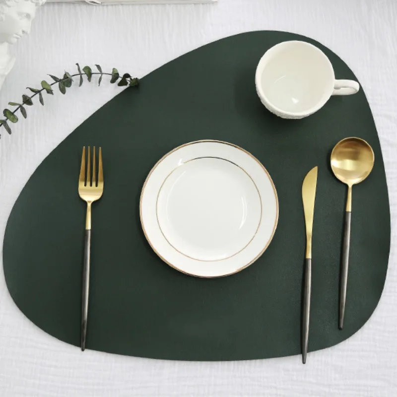 

PU Leather Placemat Oil-and Water-Resistant Heat Insulation Non-Slip Table Mat Disc Bowl Holder Pad Coaster Kitchen Dining New