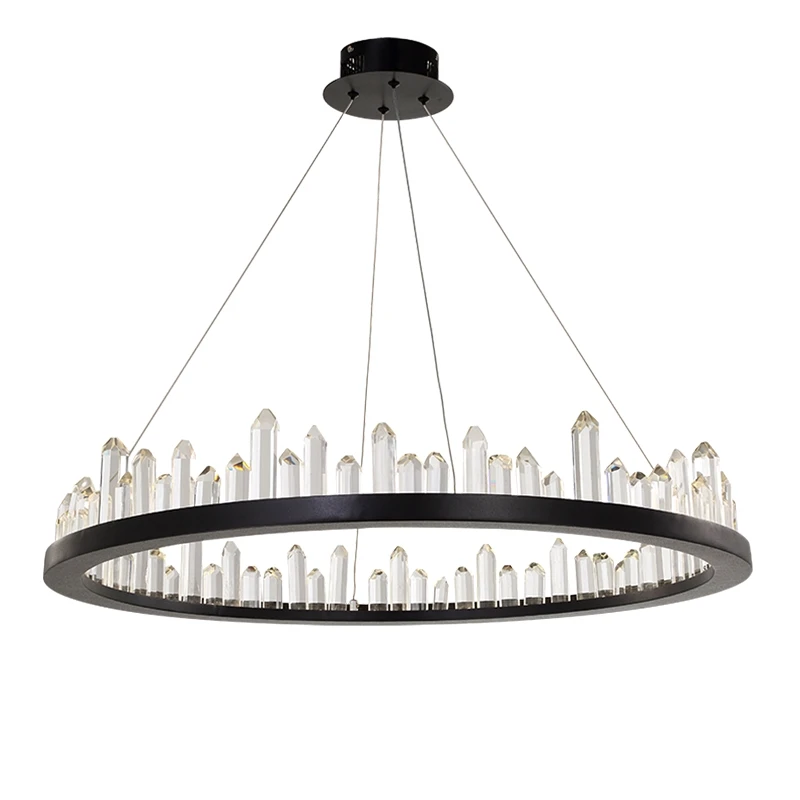 

Postmodern luxurious Natural Crystal Light LED Luster chandelier living room room chandeliers multiple choices Crystal lighing