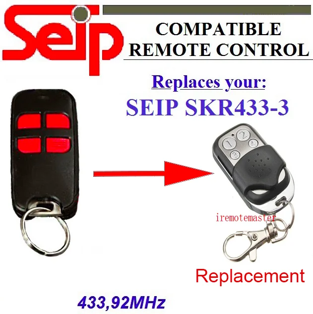 20pcs Seip SKR433-3 garage door replacement 433mhz remote DHL free shipping 20pcs seip skrj433 garage door replacement 433mhz remote dhl free shipping