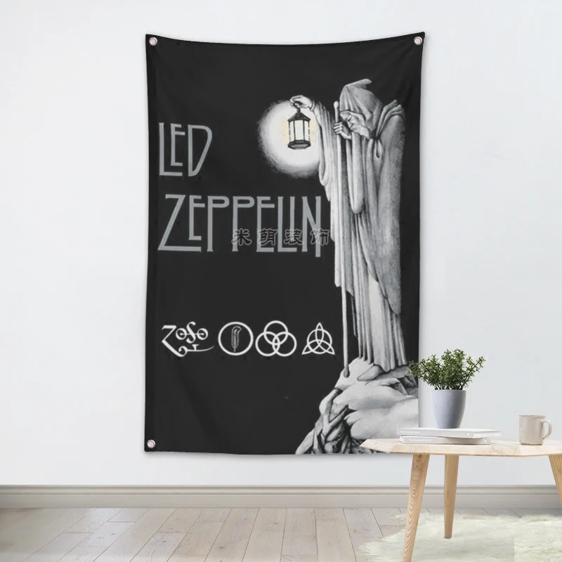 

LED ZEPPELIN Metal Music Rock Band Cloth Flag Banners Tapestry Bar Billiards Hall Studio Music Theme Wall Hanging Decoration