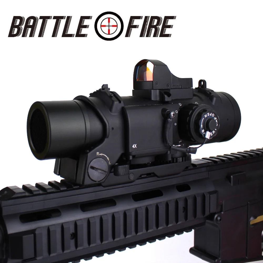 Tactical 1- 4x Fixed Dual Purpose Rifle Scope killflash with Red Dot Collimator Riflescope Sight for Hunting AK47 for gun Tactical 1- 4x Fixed Dual Purpose Rifle Scope killflash with Red Dot Collimator Riflescope Sight for Hunting AK47 for gun