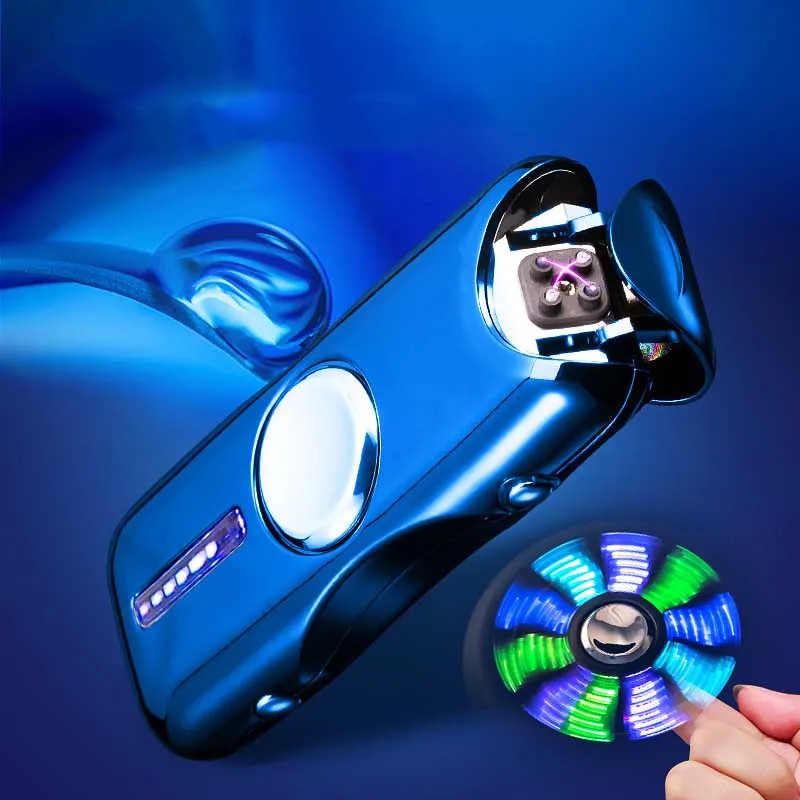Finger Toy Gyro Flash Tri Spinner Электронная сигарета ручной Спиннер USB зарядка зажигалки без