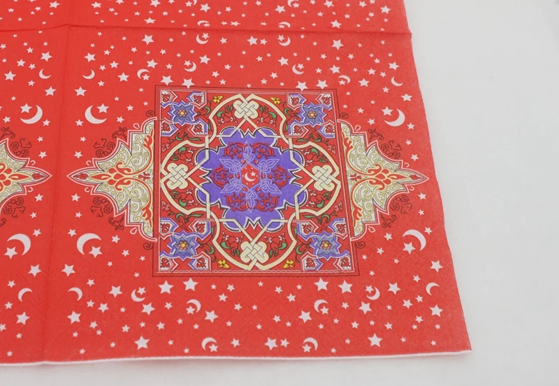 [RainLoong] Новые напечатанные Eid al-Fitr Mubarak Рамадан бумажные салфетки для исламского муслема ткани Servilleta 33*33 см 1 упак./лот