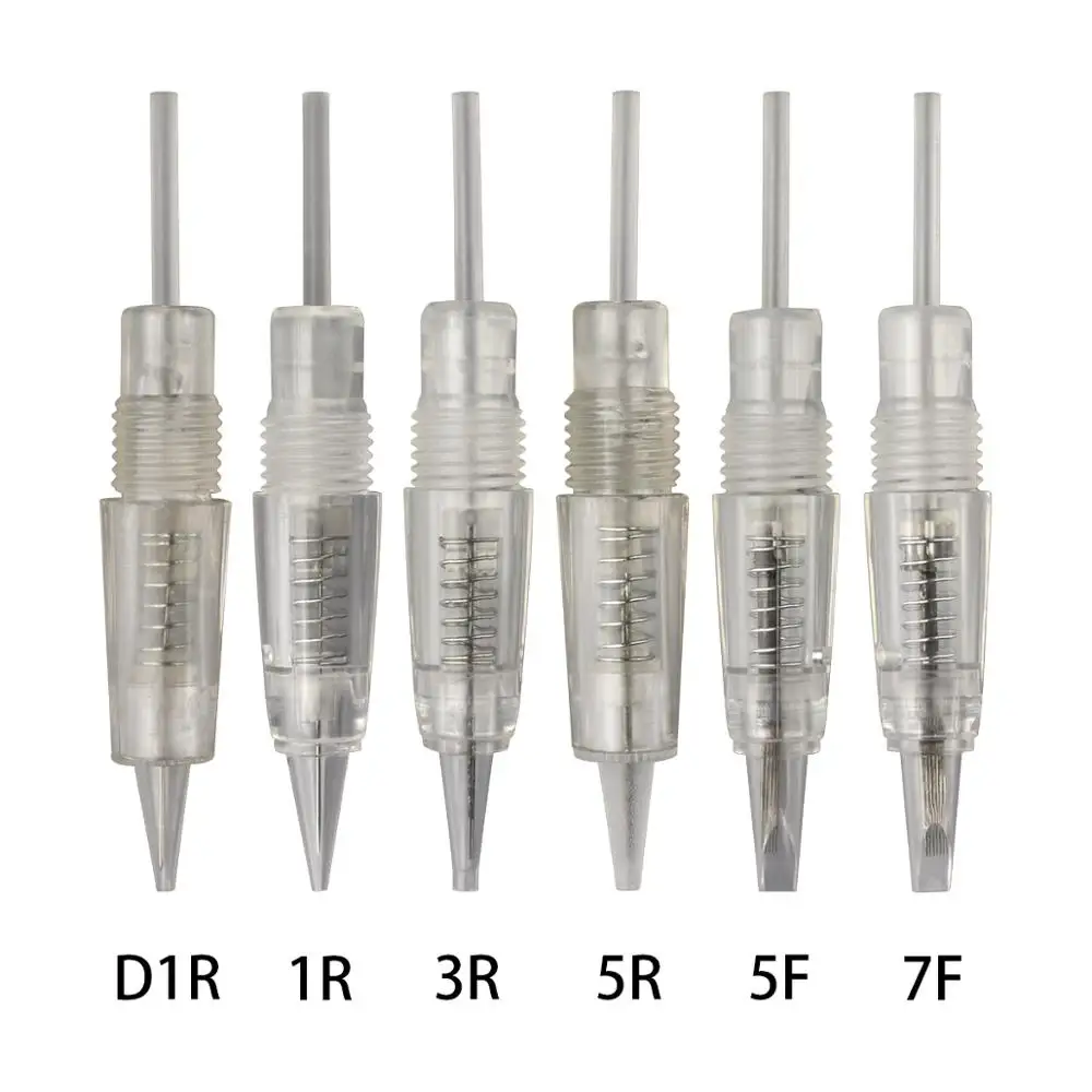 

50PCS Permanent Makeup Machine Needles Tattoo Eyebrow Lips Cartridge Needles For Digital Makeup Pen Tattoo Machine Needles Tips