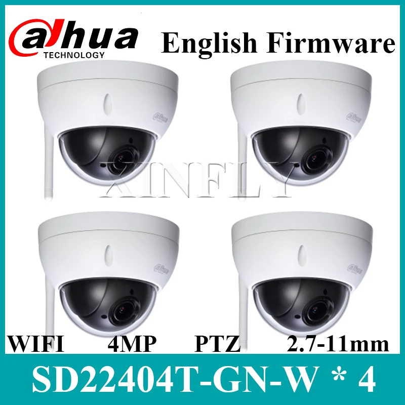 4 шт./лот Dahua SD22404T-GN-W 4MP 4x PTZ сети Wi-Fi Камера с логотипом обновления от SD22404T-GN