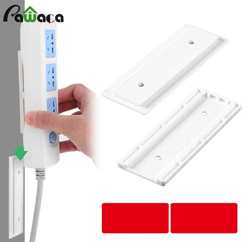 

Multipurpose Self Adhesive Power Strip Fixator Power Strip Holder Mount Adapter Fixer for Sockets Wall Holder Shelf Stand Holder