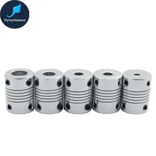 ID3 4 5 6 6.35 7 8 9 10mm * D19 L25 alumínio CNC Stepper Motor Flexível Acoplamento Do Eixo Acoplador Codificadores de Gravura máquina