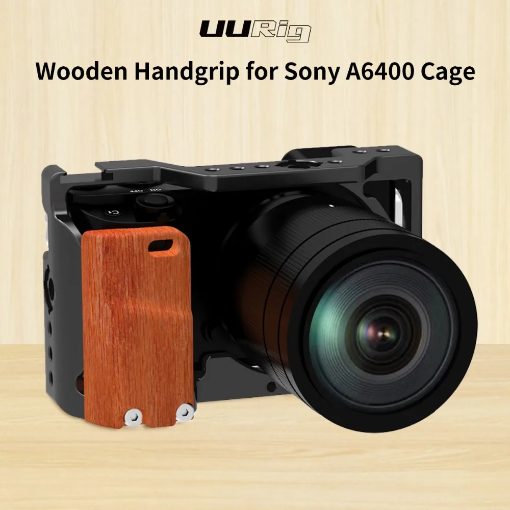 

Presale UURIG R009 Wooden Handgrip for Sony A6400 Cage, Sony A6400 Camera Cage Stabilizer Accessories
