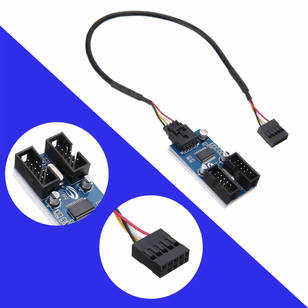 30cm 1 ft USB Header font b Cables b font Mainboard 9 Pin Male 1 To