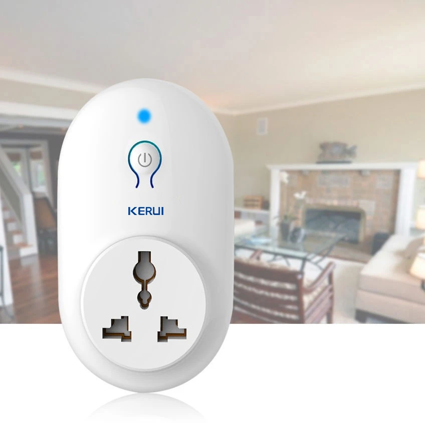 wireless alarm keypad KERUI 433MHz Power Socket Wireless Remote Control Wireless Smart Socket Adapter Switch Plug Outlet For Security Alarm System intruder alarm panic button