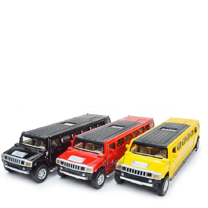 high simulation 1:32 alloy hummer limousine metal diecast car model pull back flashing musical kids toy vehicles free shipping