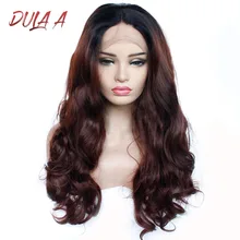 Dula A синтетические волосы парики для женщин длинные свободные волнистые кружева спереди синтетический парик для черных женщин 4 цвета вечерние парик