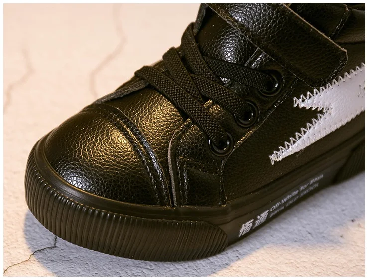 Детские зимние ботинки из искусственной кожи детские модные кроссовки на резиновой подошве для мальчиков и девочек детская повседневная обувь