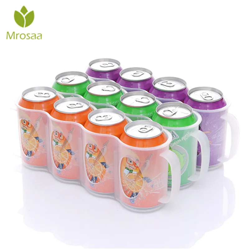 

Cans Storage Box Refrigerator Fridge Organizer Four Case Sauce Bottle Container Cola, beer, drink storage bag