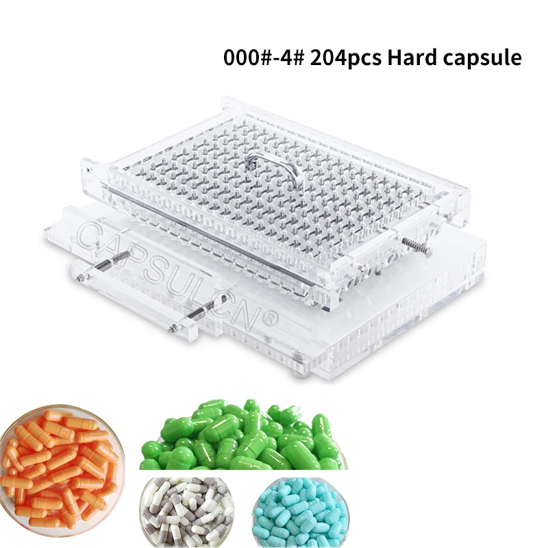 

000#-4#204 Hole Capsule Filling Plate / Filling Capsule / Equipment Manual Capsule Filling Manual Packaging Machine