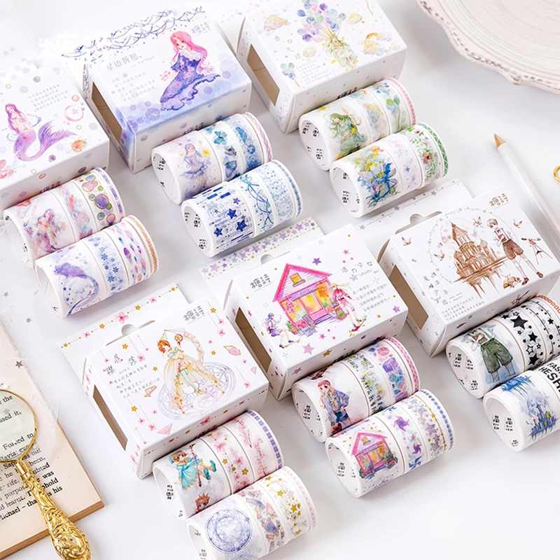 

8 Pcs/Lot Cartoon Fantasy ocean Mermaid washi tape diy decoration for scrapbooking masking tape adhesive tape