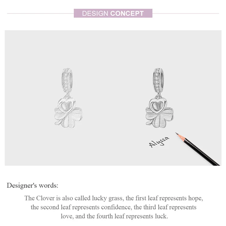 WOSTU, розовое золото, четырехлистное сердце, подвеска, шарм, 925 пробы, серебро, циркон, бусины, подходят к оригинальному браслету, кулон, хорошее ювелирное изделие, FIC1238