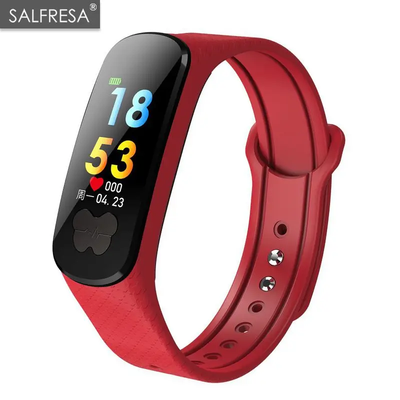 

Smart Band Watch Color Screen SALFRESA B37 Waterproof Fitness Tracker ECG+PPG Heart Rate Monitor Bluetooth Wristband for IOS