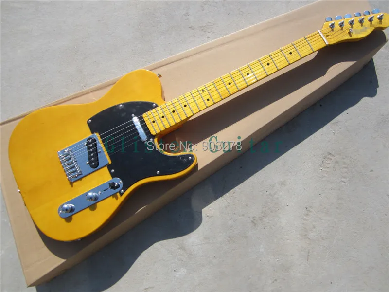 Buy 100 New Arrival light yellow Electric Guitar t36