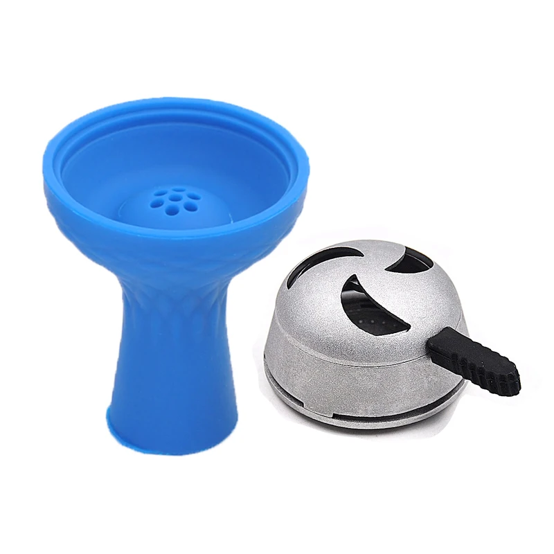 Frosted Silver Kaloud Lotus with Multi hole Silicone Bowl for Shisha